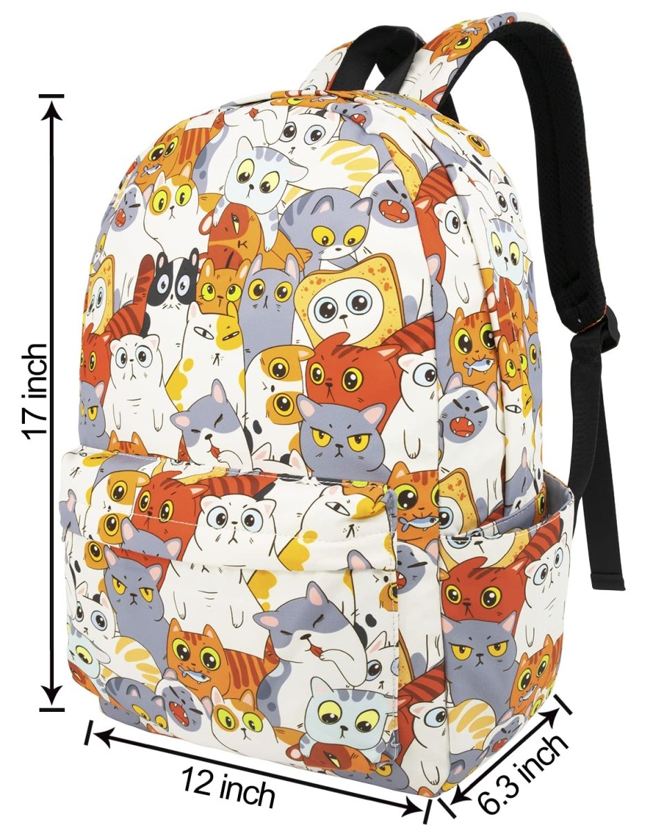 Cute Cat Trendy Waterproof Backpack - Lily Bloom
