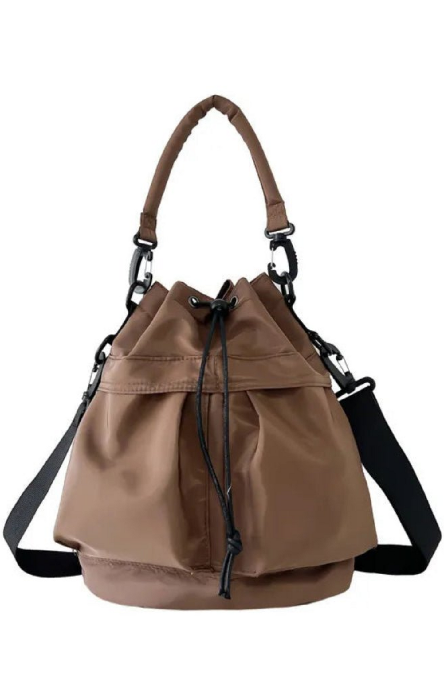 Drawstring Nylon Bucket Bag - Lily Bloom