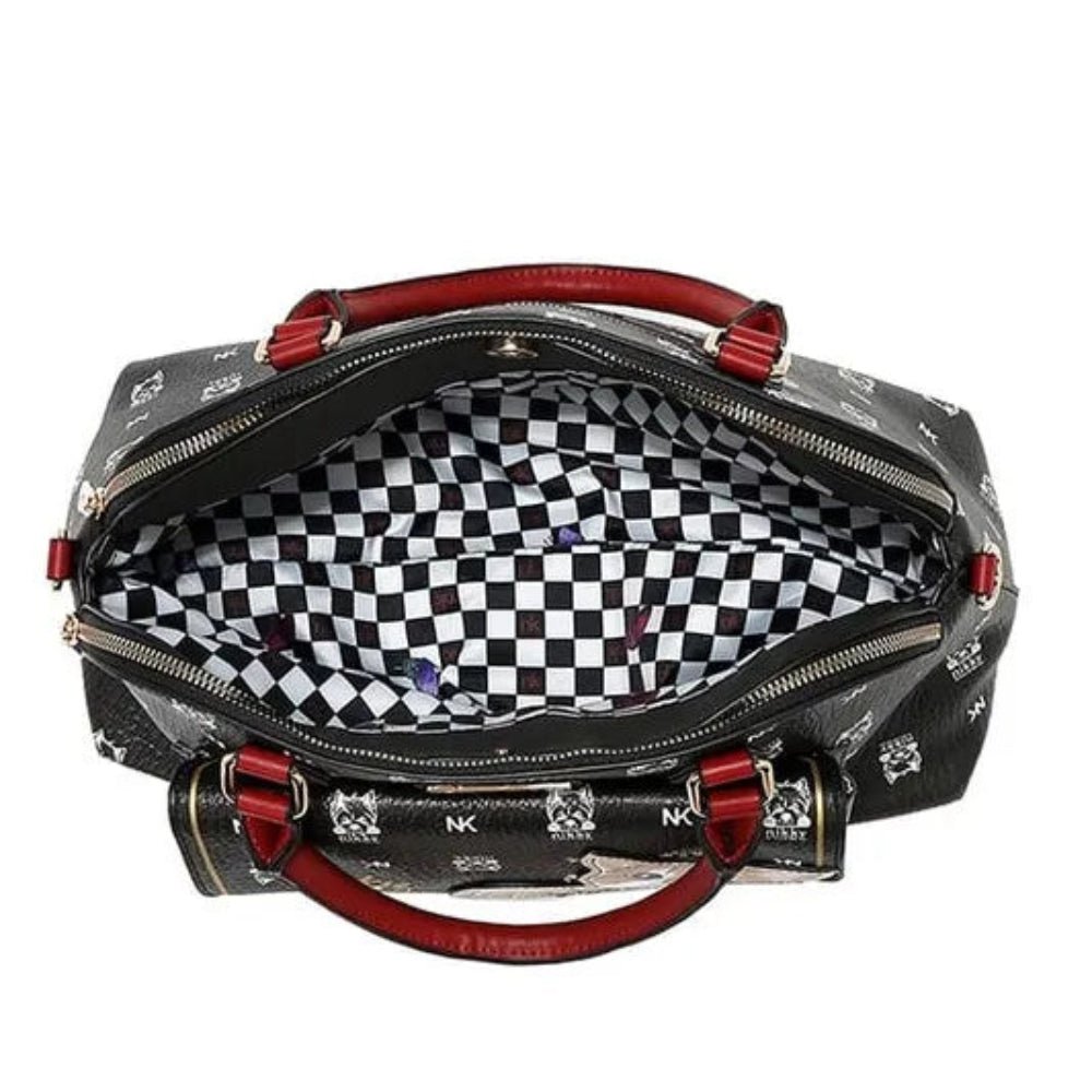 Eco-Leather Satchel Cat Dome Bag - Lily Bloom