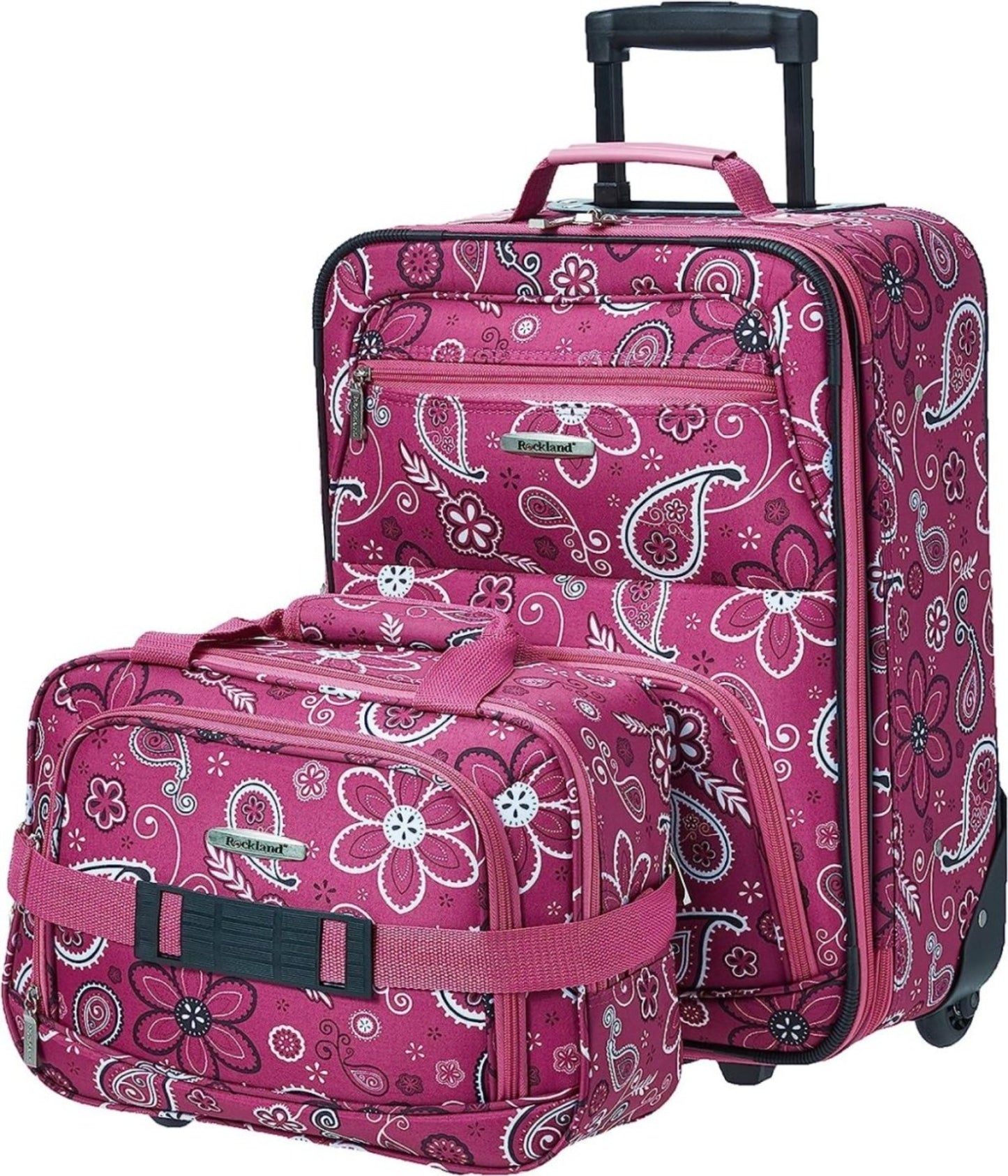 Fashion Soft - side Upright Luggage 2 - Piece Set - Lily Bloom