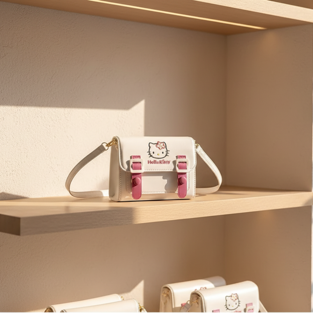 Vegan Leather Satchel Kitty Bag