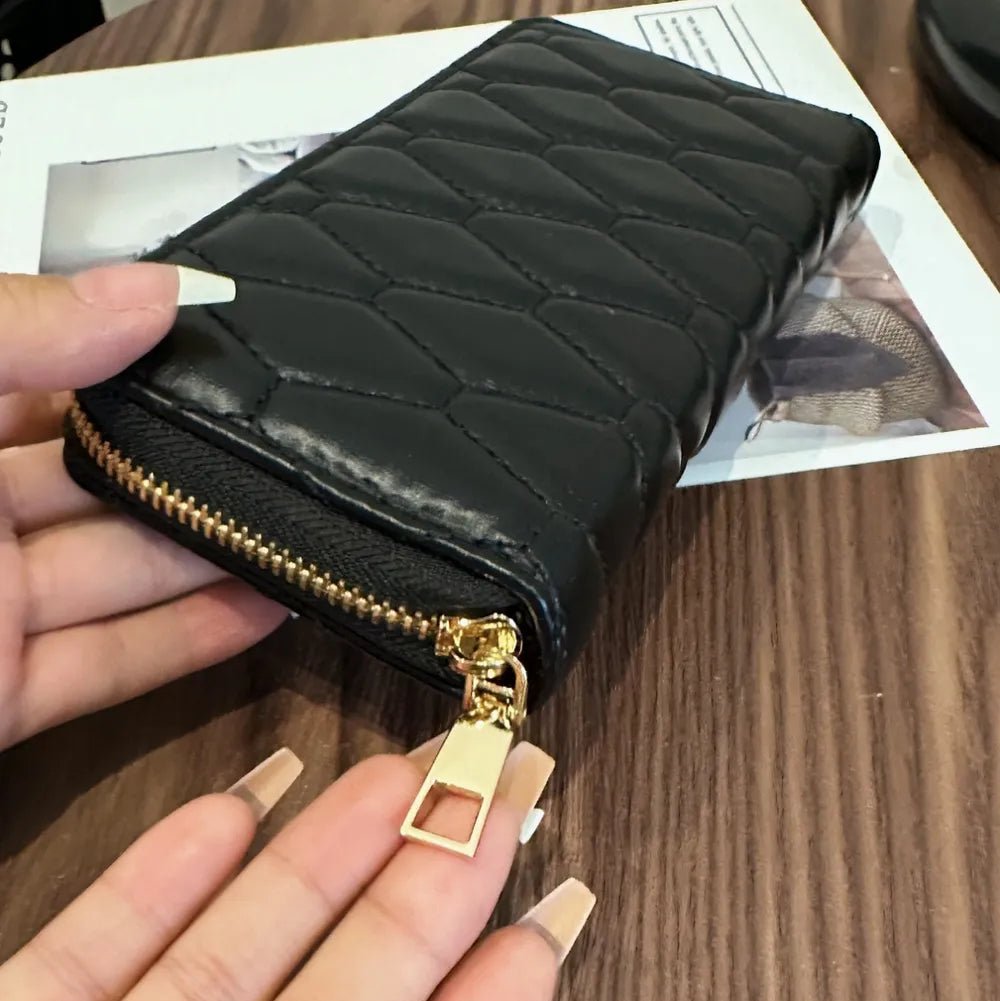 Leather Solid Color Wallet - Lily Bloom