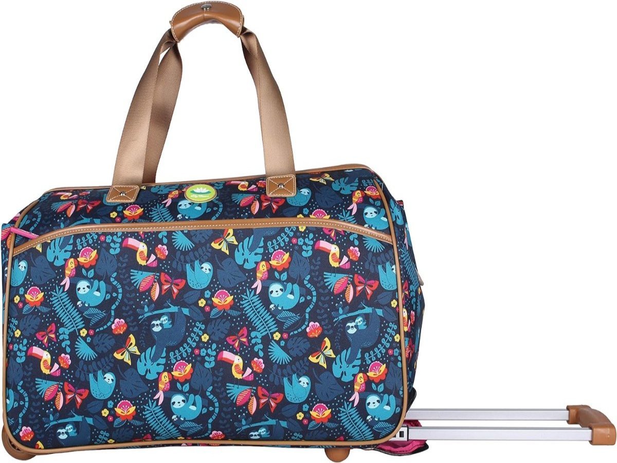 Lily Bloom Lightweight 22 Inch Carry - On Suitcase with 2 - Rolling Wheels - Lily Bloom