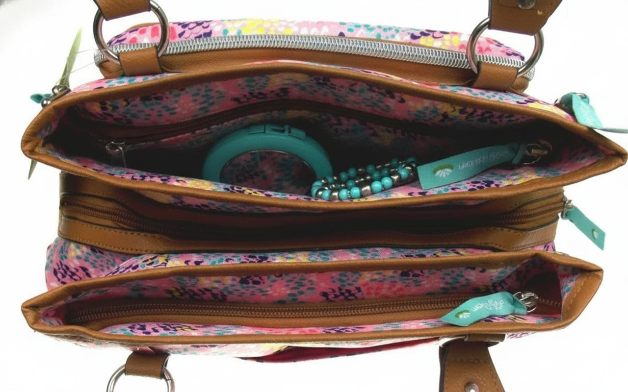 Optic Dot Blush Purse Bag - Lily Bloom