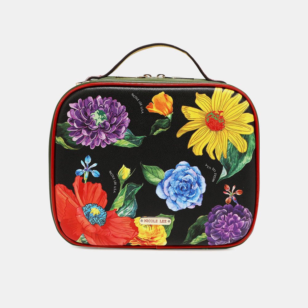 Printed Handbag with Three Pouches - Lily Bloom