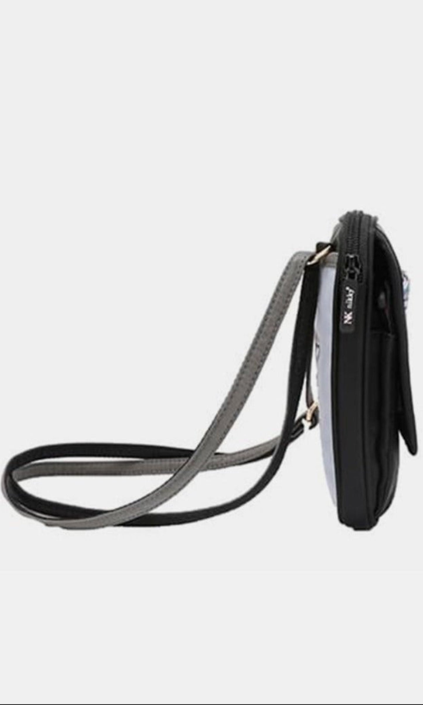 Stylish Printed Nylon Crossbody Purse - Lily Bloom