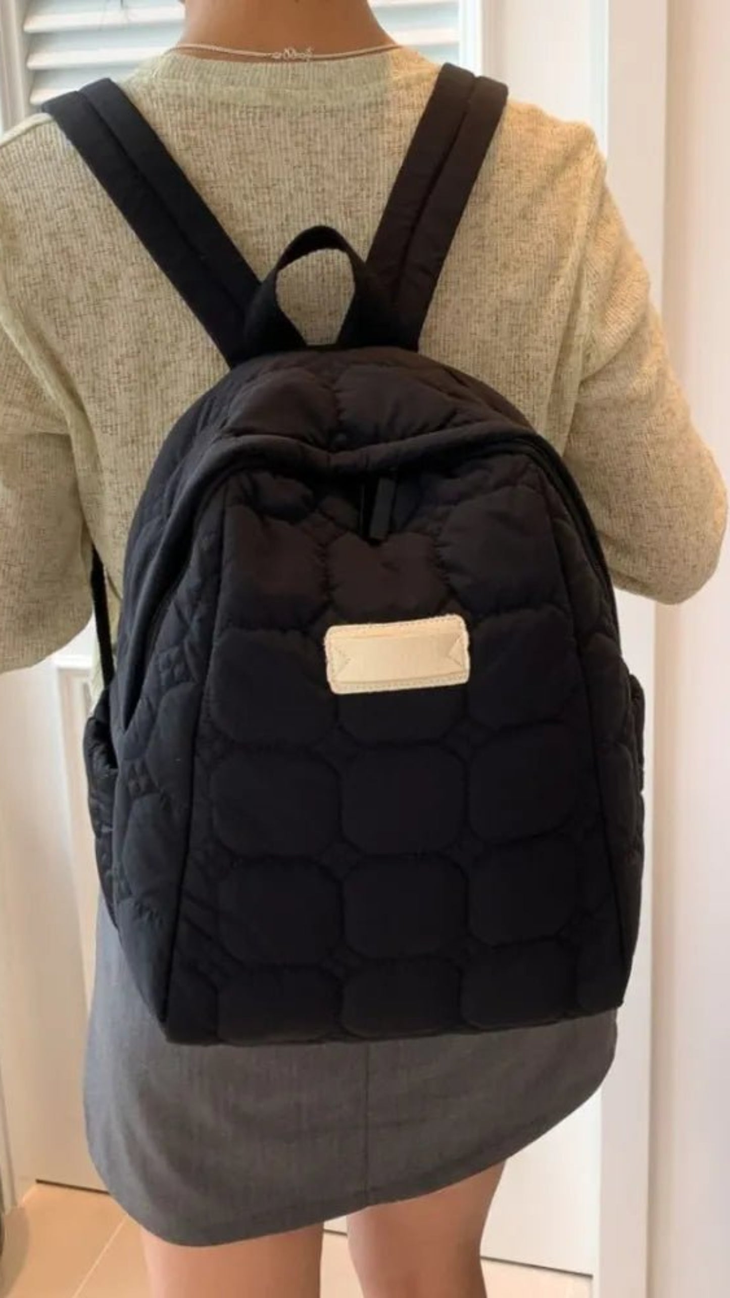 Quilted Backpack Bag - Lily Bloom