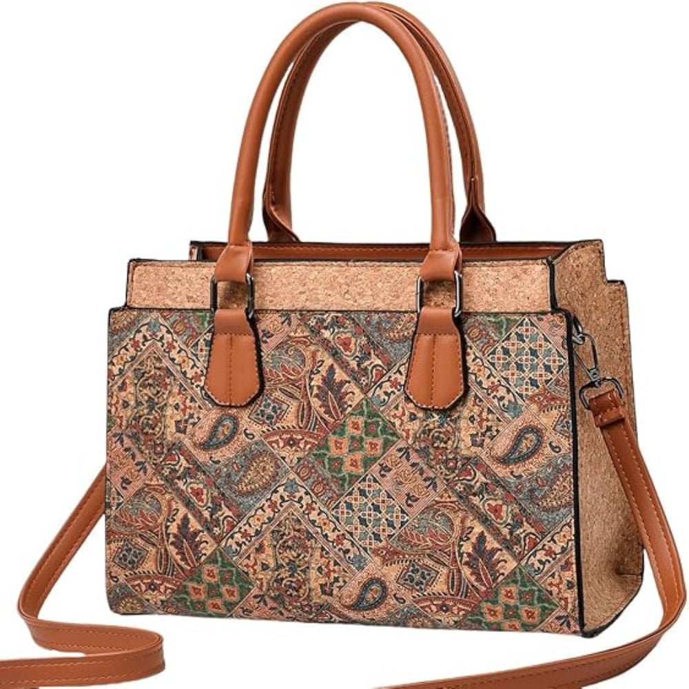 Quilted Crossbody Vegan Leather Shoulder Bag with Detachable Strap - Lily Bloom