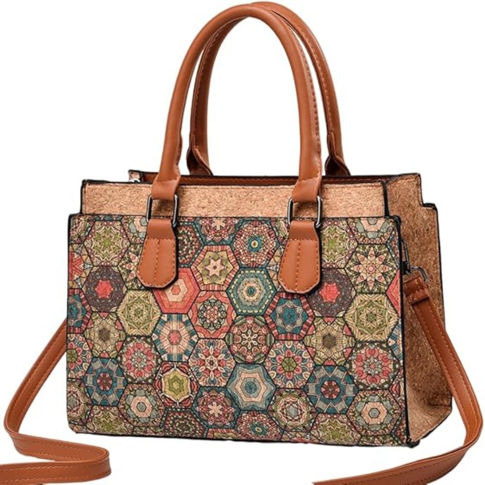 Quilted Crossbody Vegan Leather Shoulder Bag with Detachable Strap - Lily Bloom