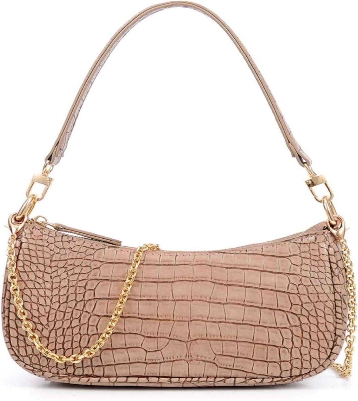 Retro Classic Purse Clutch Shoulder Tote with Zipper Closure - Lily Bloom