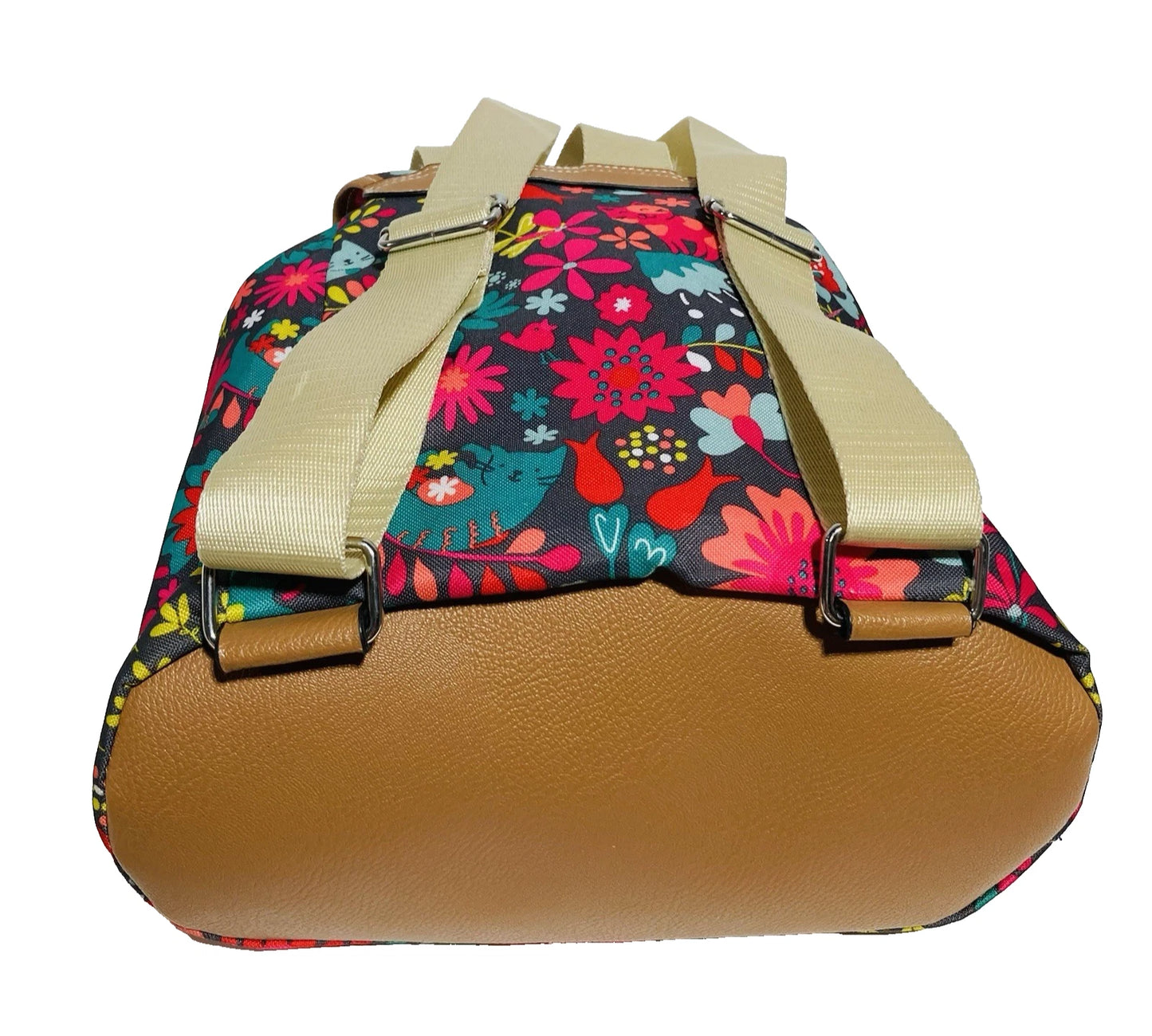 Lily Bloom Backpack Purse Drawstring Snap Closure