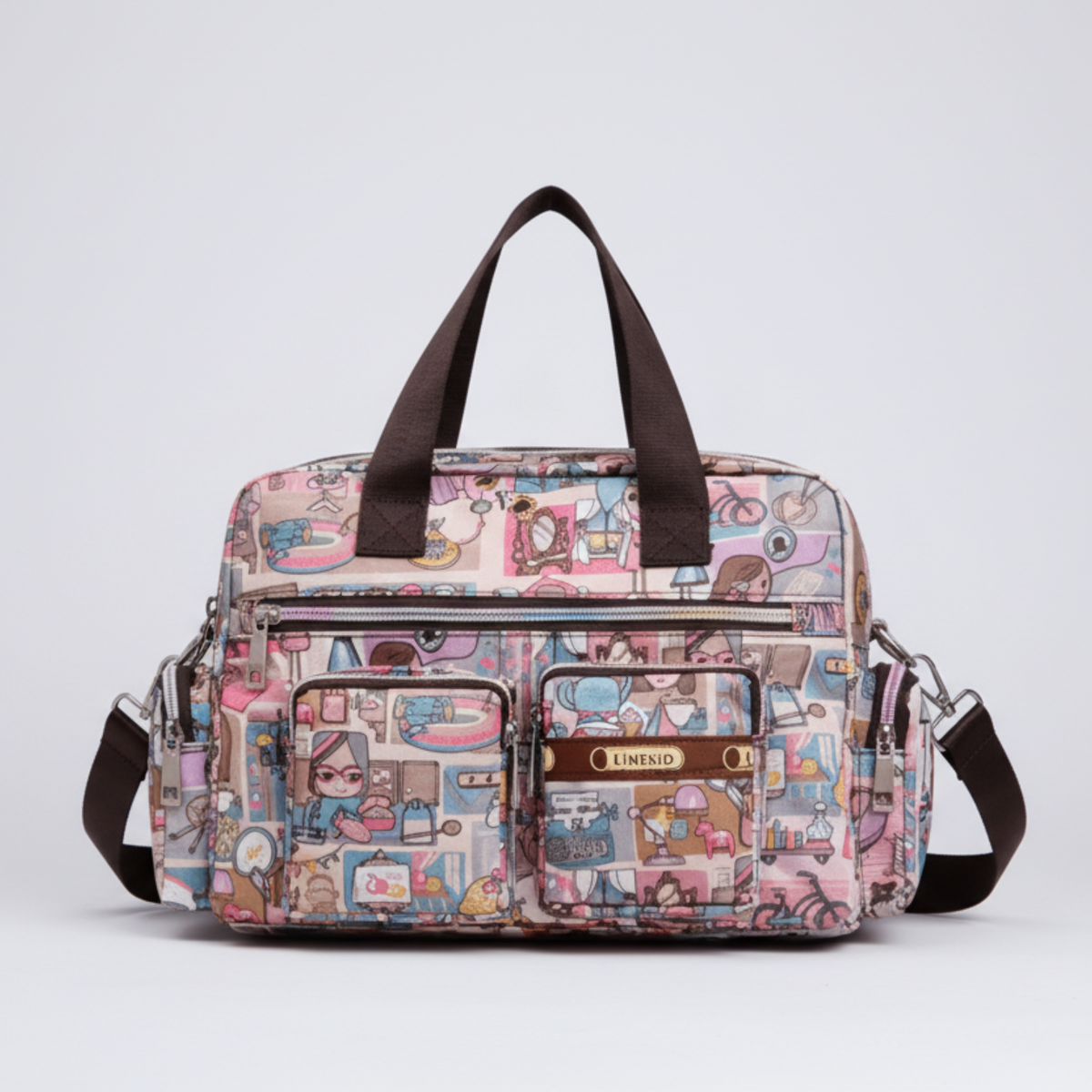 Shoulder Messenger Bag Waterproof Tote Bag - Lily Bloom