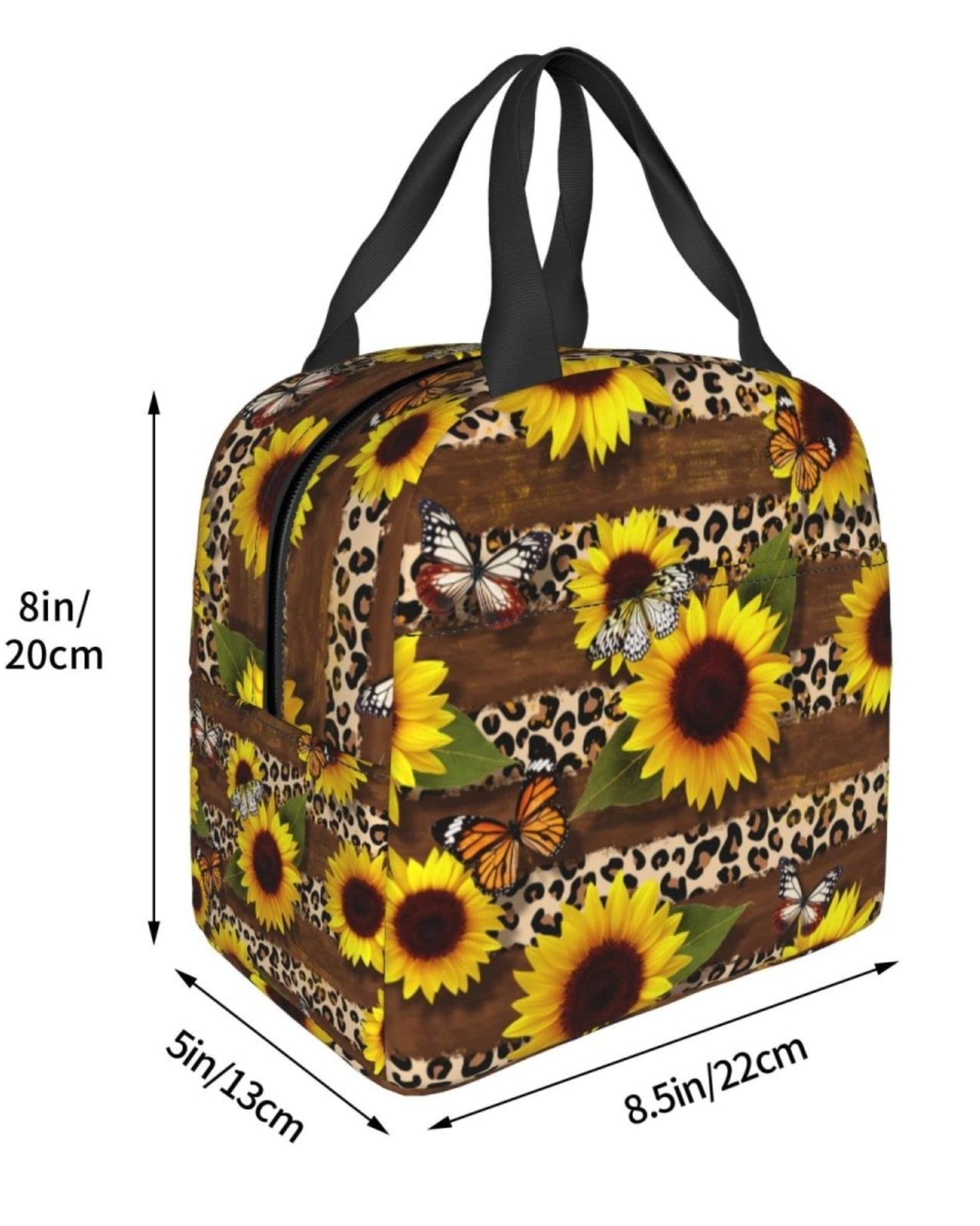 Sunflower Insulated Lunch Box Reusable Lunch Tote for Office Work Picnic Hiking - Lily Bloom