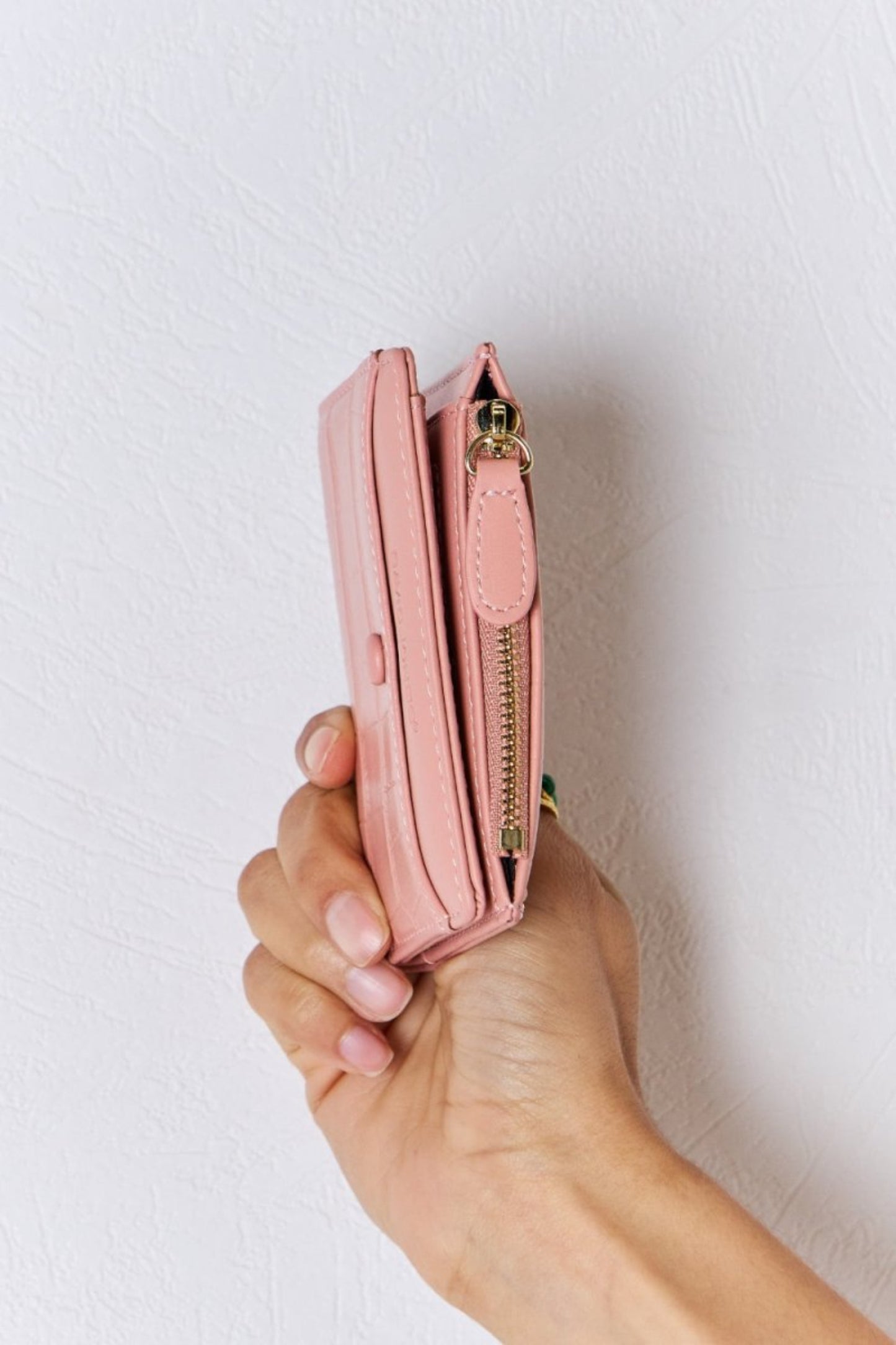 Texture Vegan Leather Mini Wallet - Lily Bloom