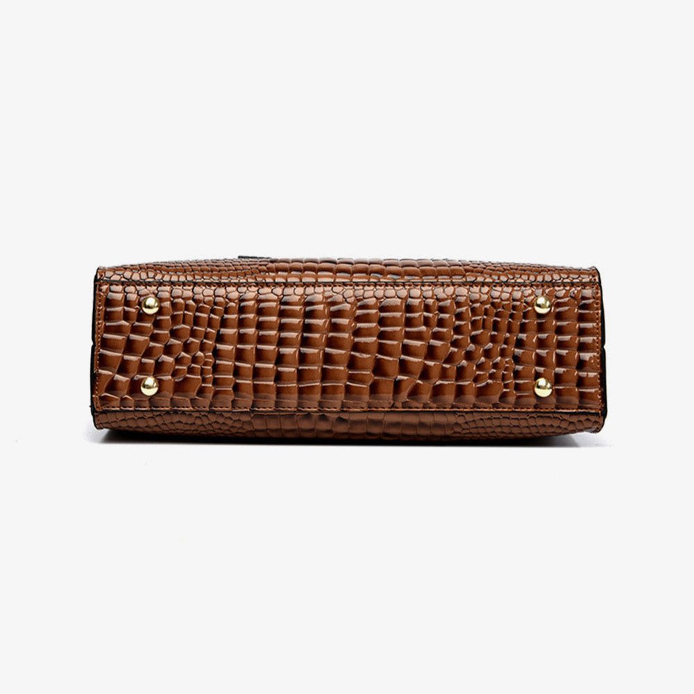 Textured Vegan Leather Handbag - Lily Bloom