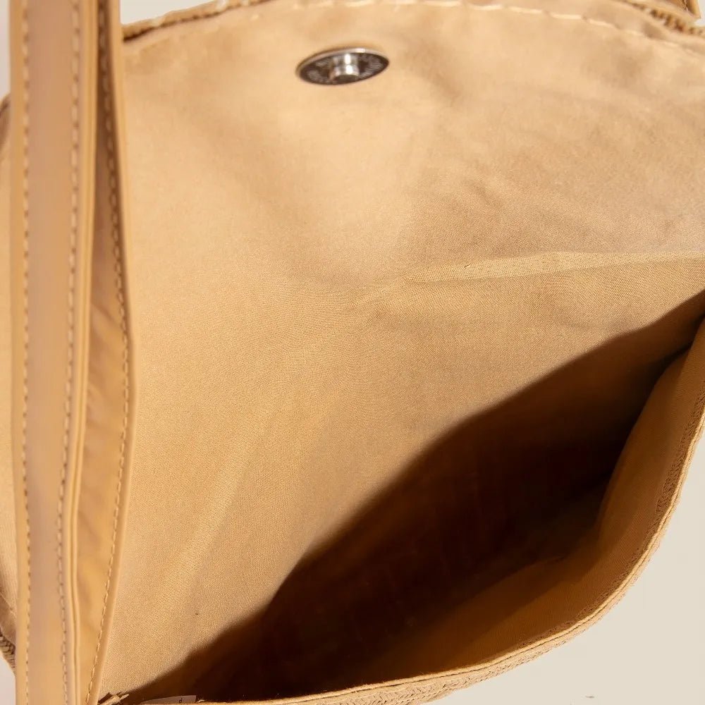 Tight Woven Envelope Clutch Bag - Lily Bloom