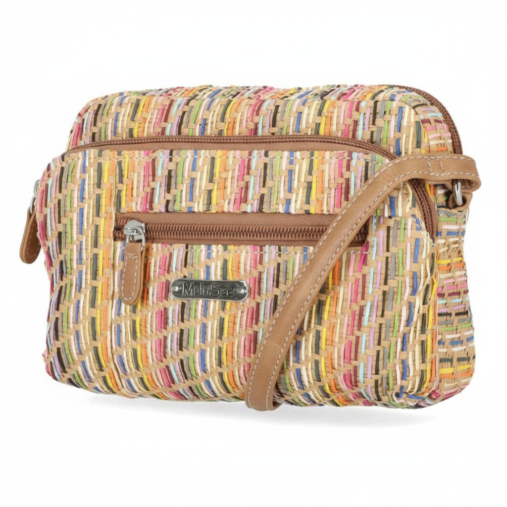 Top zip closure Crossbody Bag - Lily Bloom