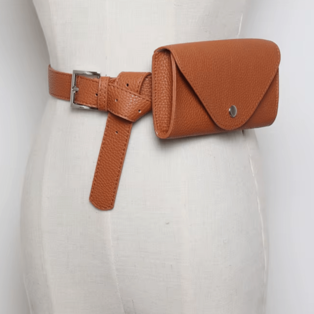 Vegan Leather Belt Phone Pouch Messenger Bag - Lily Bloom