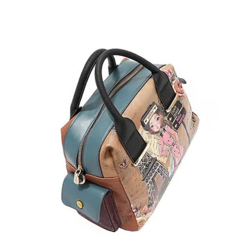 Luxury Vegan Leather Boston Bag - Lily Bloom