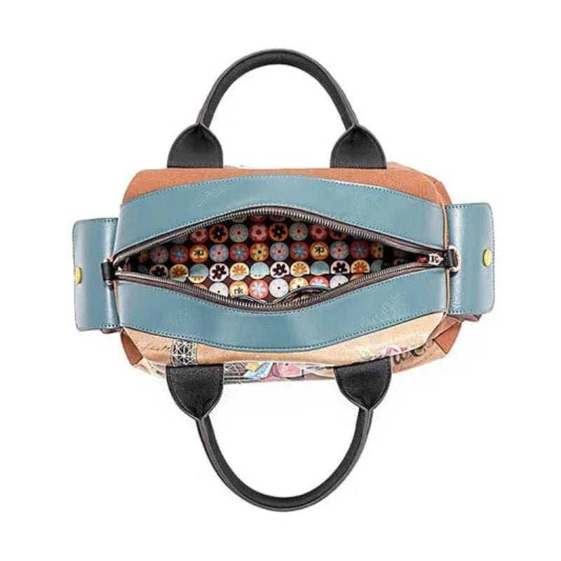 Luxury Vegan Leather Boston Bag - Lily Bloom