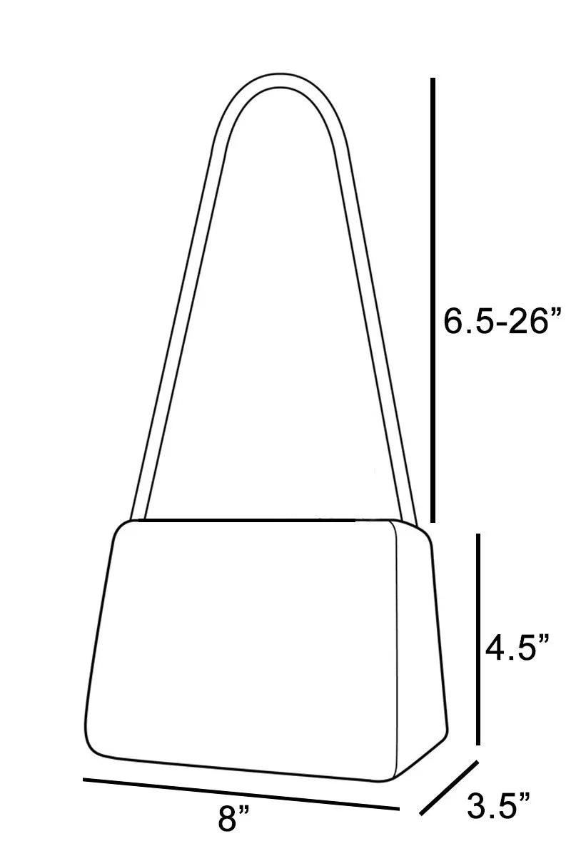 Vegan Leather Buckle Strap Cylinder Hand Bag - Lily Bloom