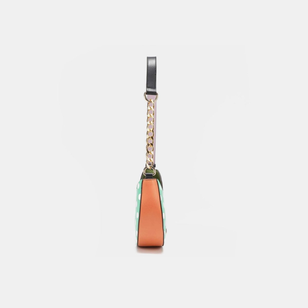 Vegan Leather Polka Dot Shoulder Bag - Lily Bloom