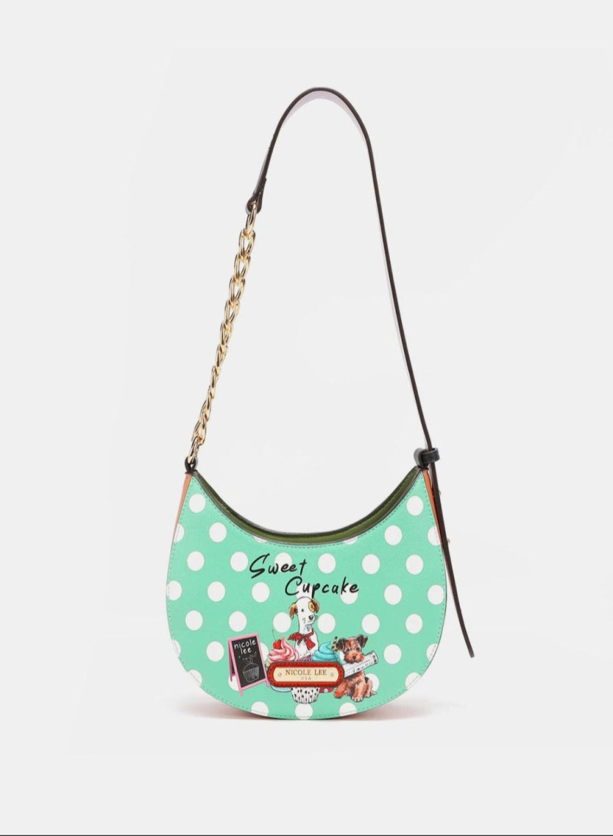 Vegan Leather Polka Dot Shoulder Bag - Lily Bloom