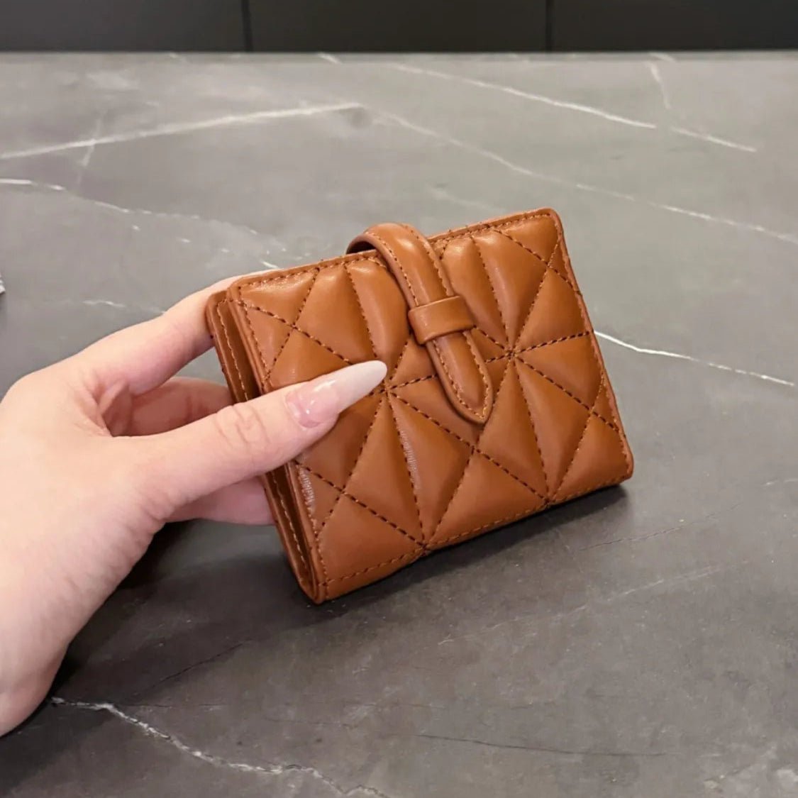 Vegan Leather Solid Color Card Case - Lily Bloom