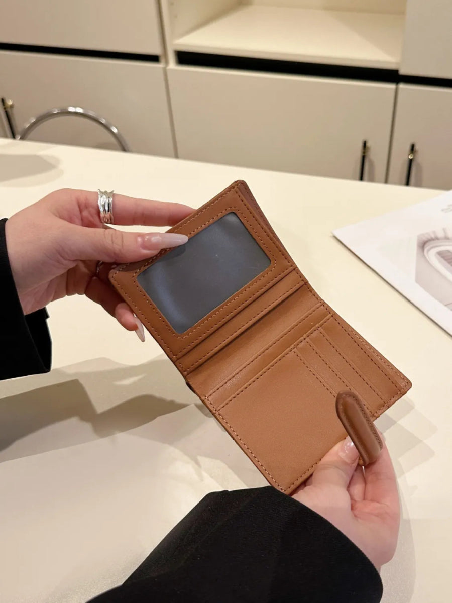 Vegan Leather Solid Color Card Case - Lily Bloom