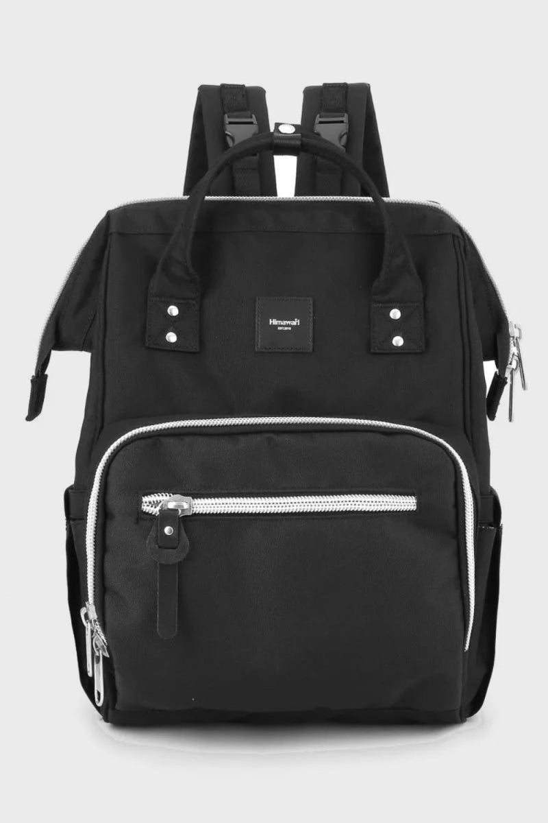 Waterproof Canvas Backpack Bag with Side Pockets - Lily Bloom