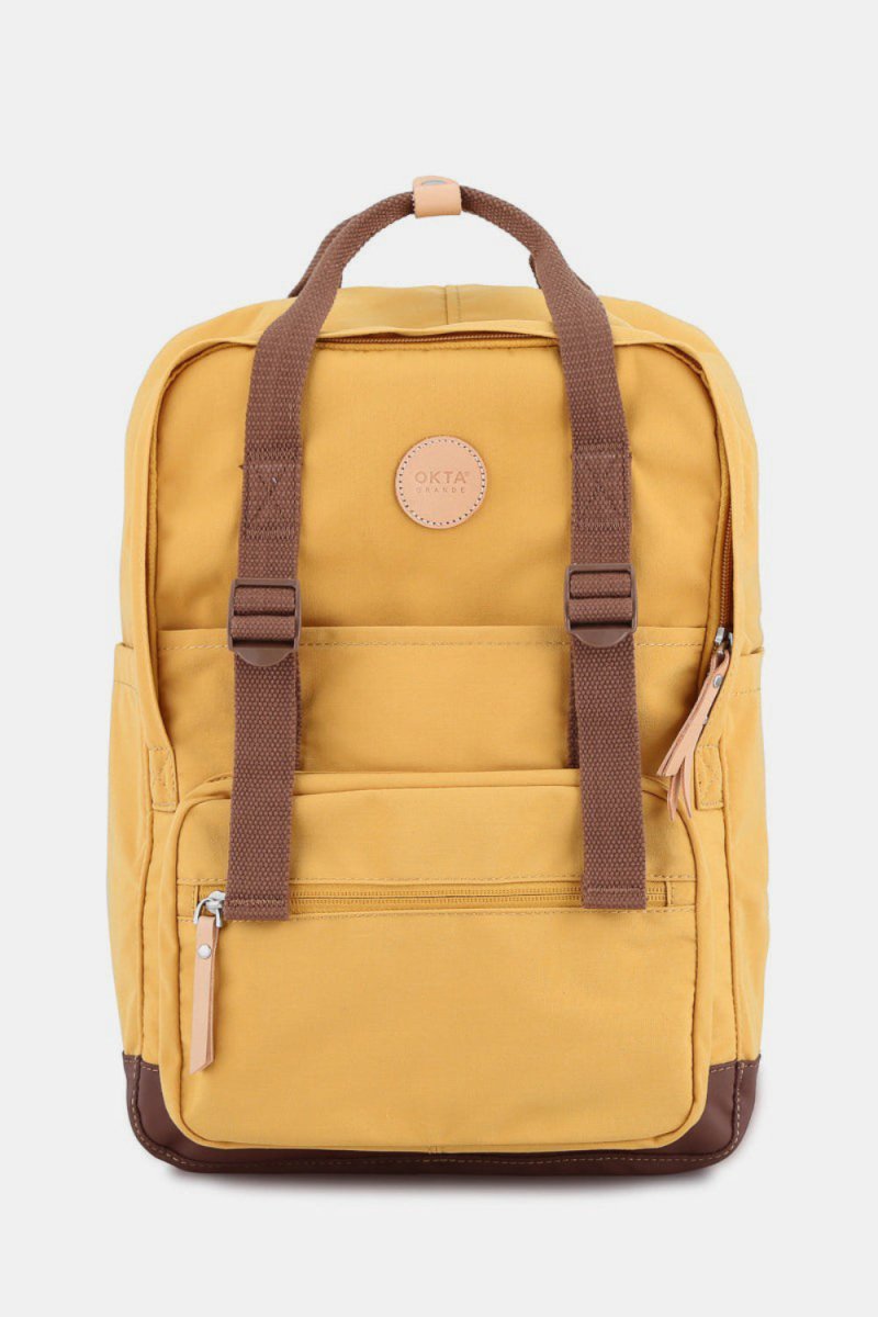 Waterproof Canvas Backpack Side Pockets - Lily Bloom