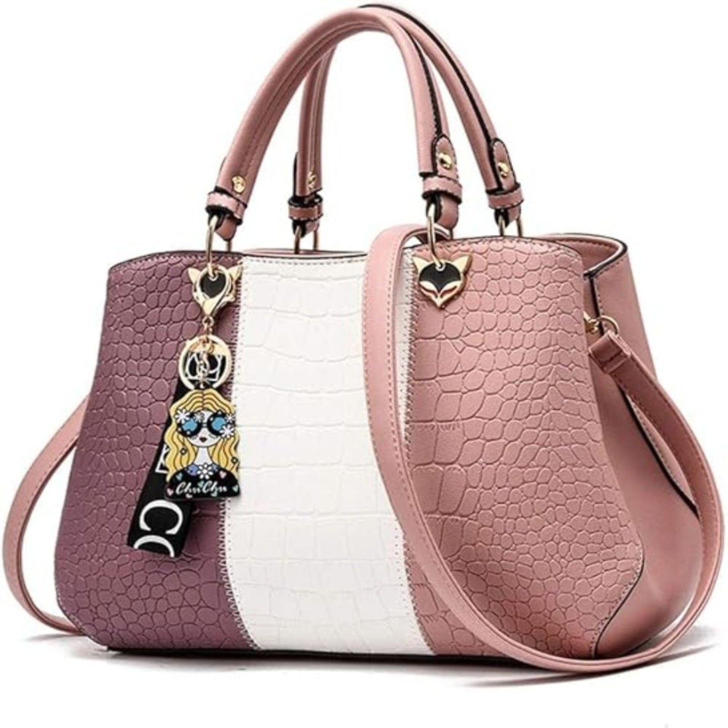 Women Handbag Purse Leather Satchel Shoulder Tote Bag - Lily Bloom