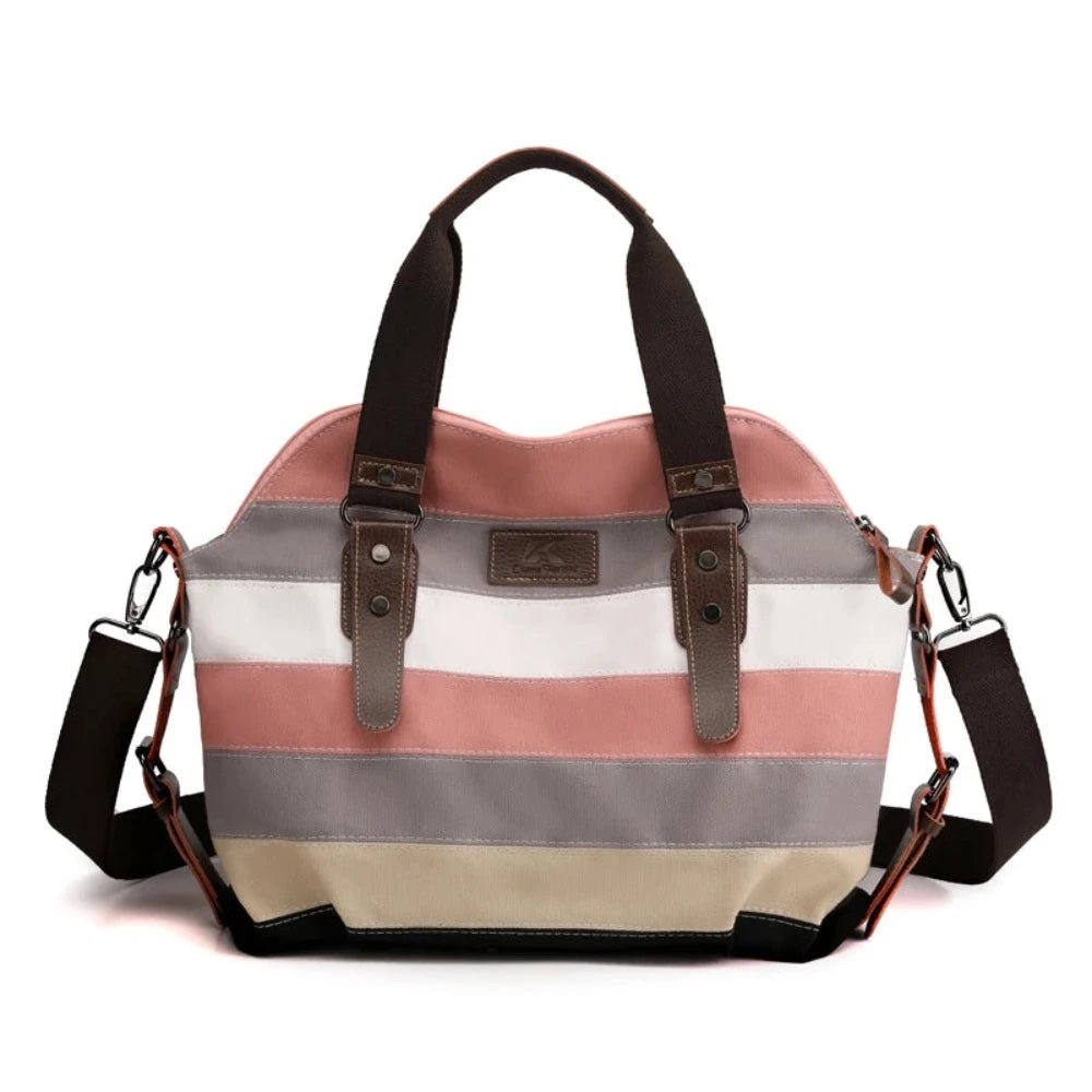 Women's Canvas Multi - Color Satchel Tote Travel Bag - Lily Bloom