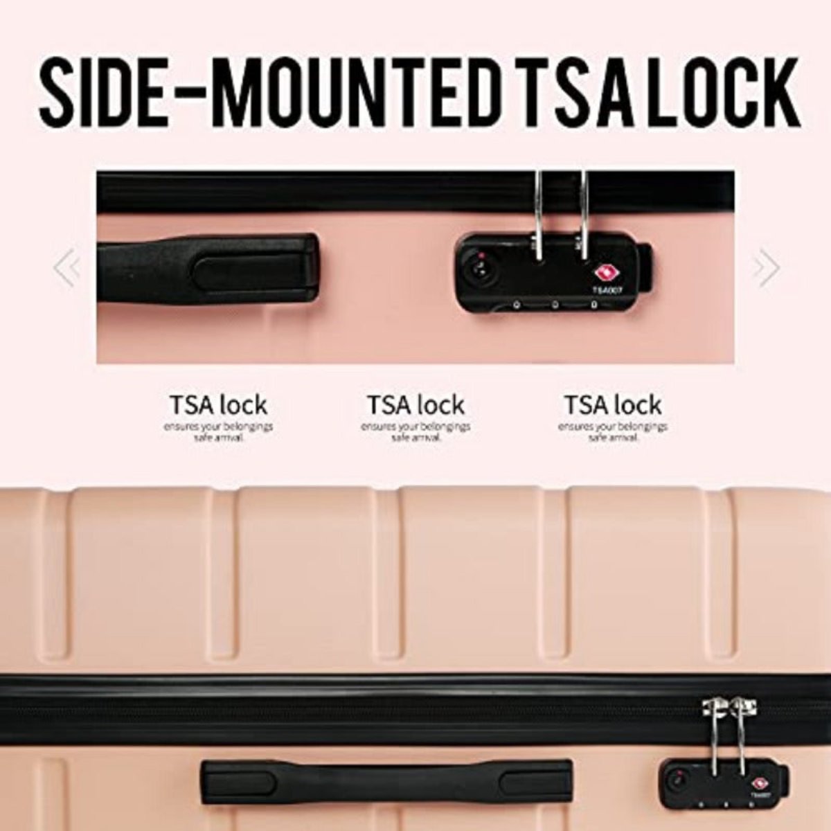 3 Pcs Set Suitcase Hard-shell Spinner Wheels TSA Lock | Lily Bloom