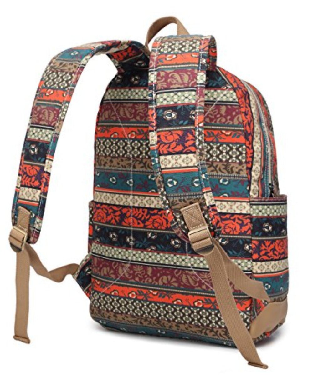 Bohemian Water Resistant Cushion Straps USB Port Laptop Backpack - Lily Bloom Store