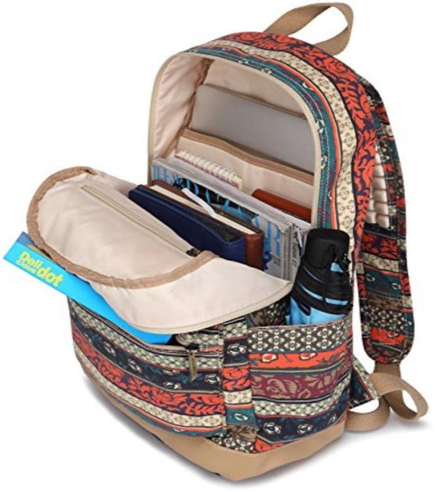 Bohemian Water Resistant Cushion Straps USB Port Laptop Backpack - Lily Bloom Store