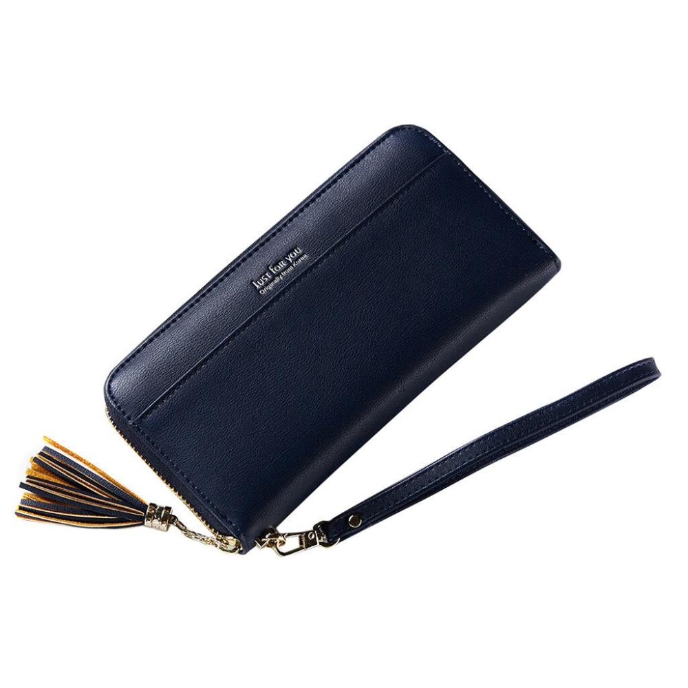 Card Holder Wallet Tassel Wrist-let Wrist Strap Long Purse - Lily Bloom
