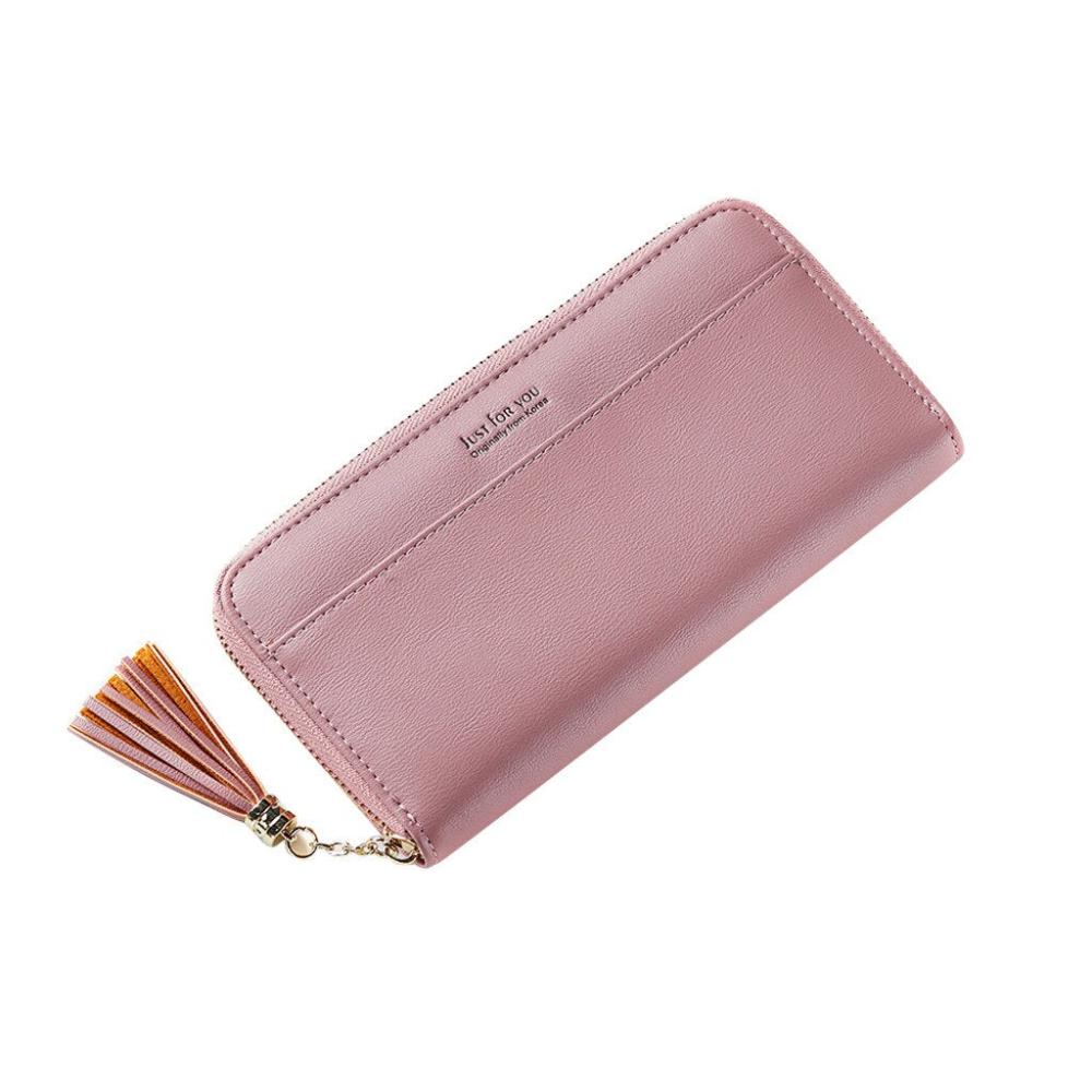 Card Holder Wallet Tassel Wrist-let Wrist Strap Long Purse - Lily Bloom