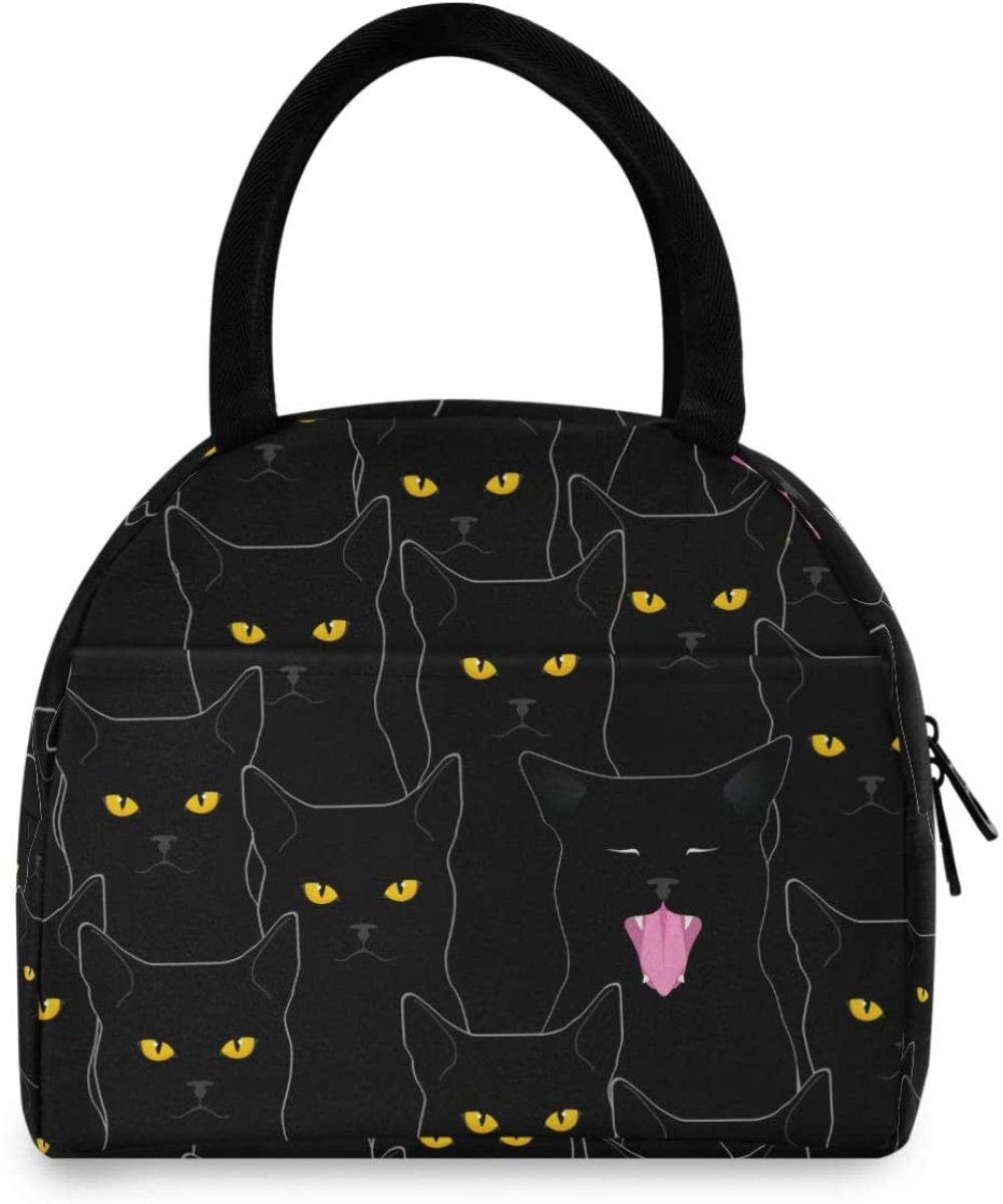 Cat Cute Re-usable Tote Cooler Insulated Lunch Bag - Lily Bloom