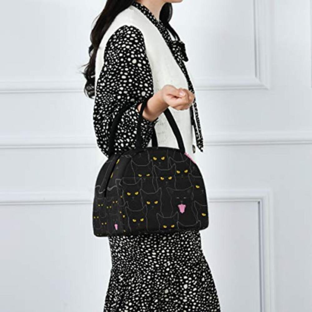 Cat Cute Re-usable Tote Cooler Insulated Lunch Bag - Lily Bloom