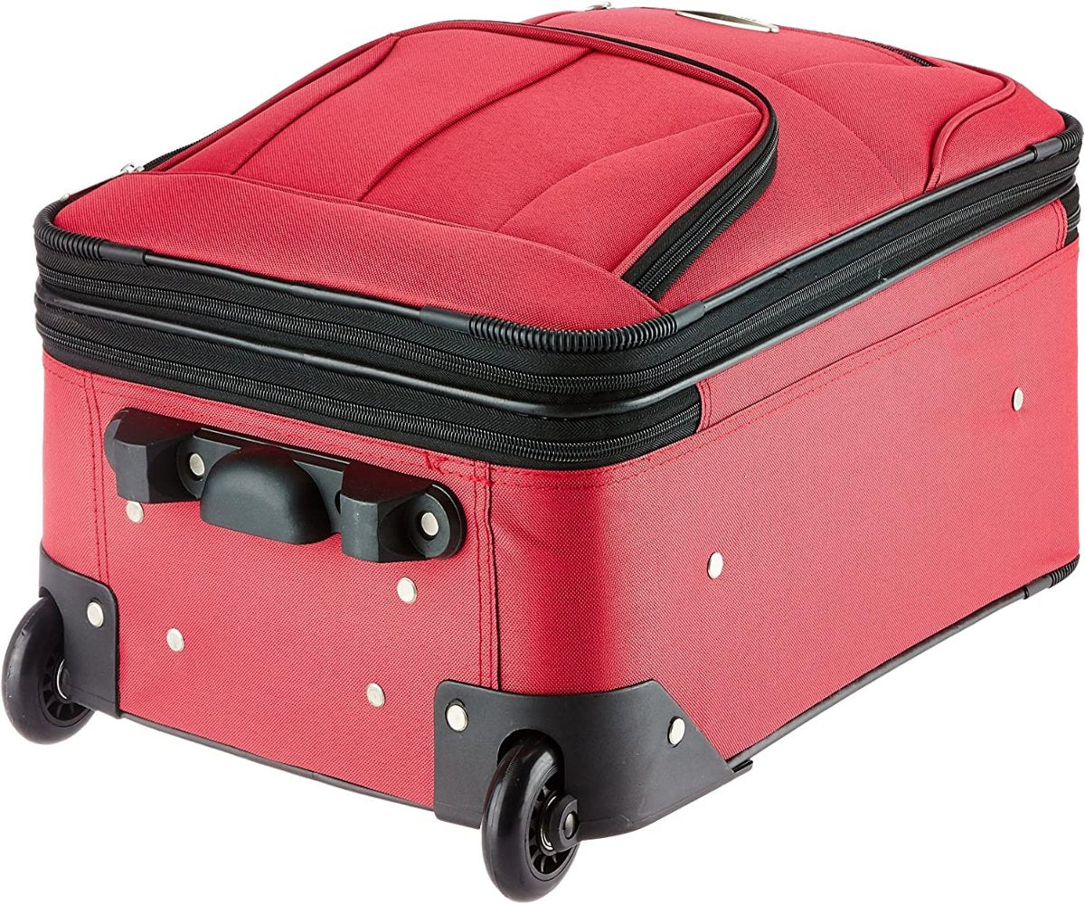 Fashion Soft-side Upright Luggage Set, Red, 2-Piece 14/19 | Lily Bloom