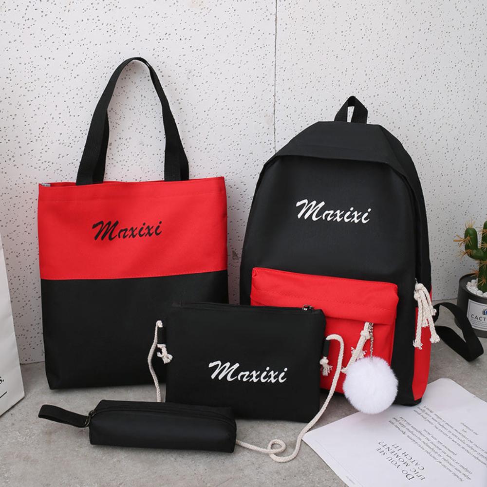 Litthing 4Pcs/set School Backpacks Schoolbag For Teenagers Girls Student Book Bag - Lily Bloom