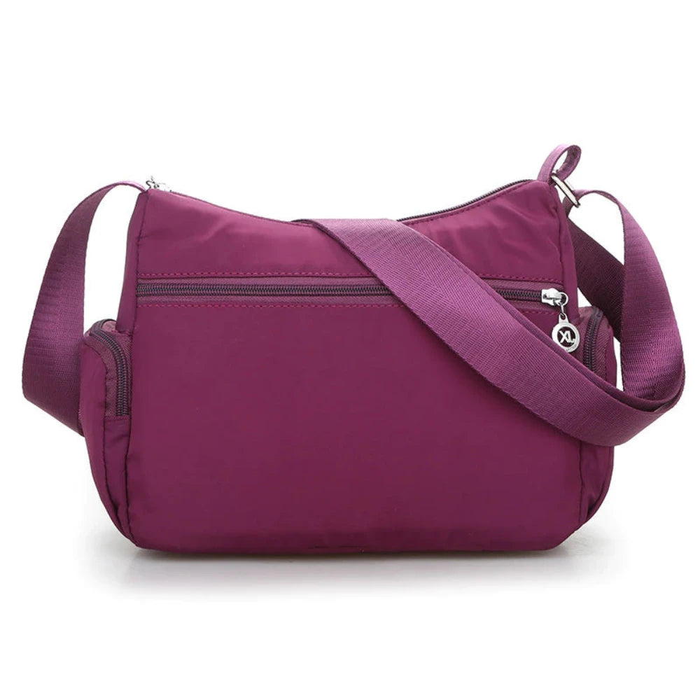 Women's Shoulder Lightweight Crossbody Multiple Pockets Messenger Bag - Lily Bloom