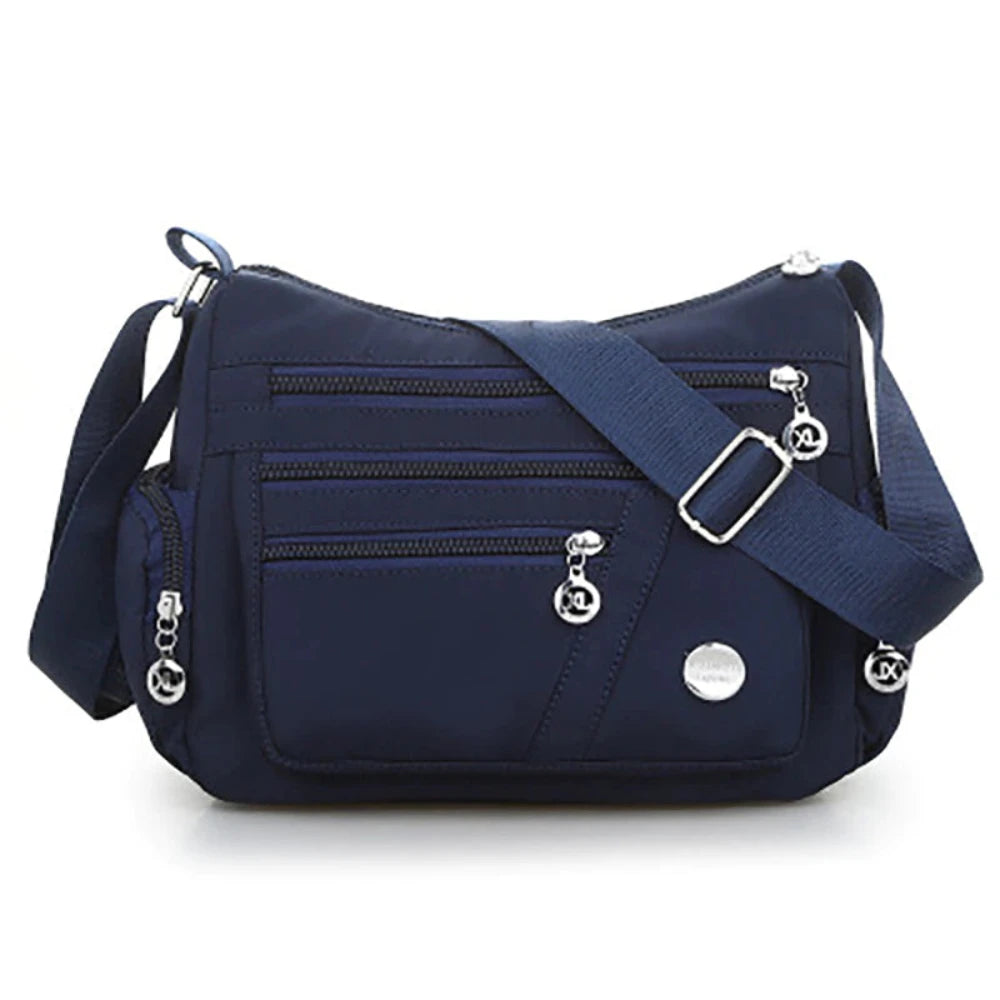 Women's Shoulder Lightweight Crossbody Multiple Pockets Messenger Bag - Lily Bloom