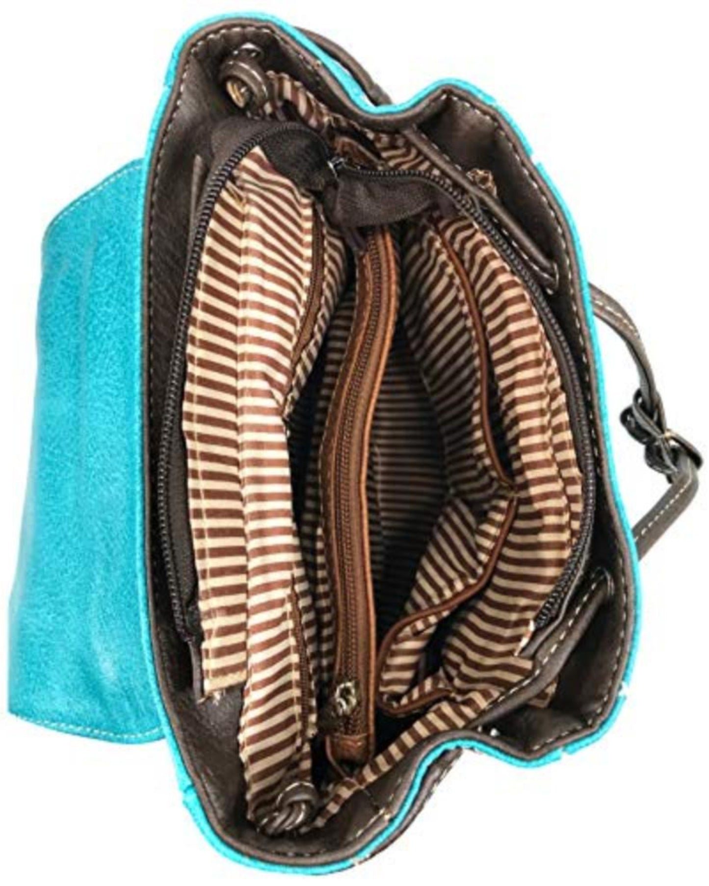 Buckle Drawstring Conceal Carry Mini Backpack with Floral Embroidery - Lily Bloom