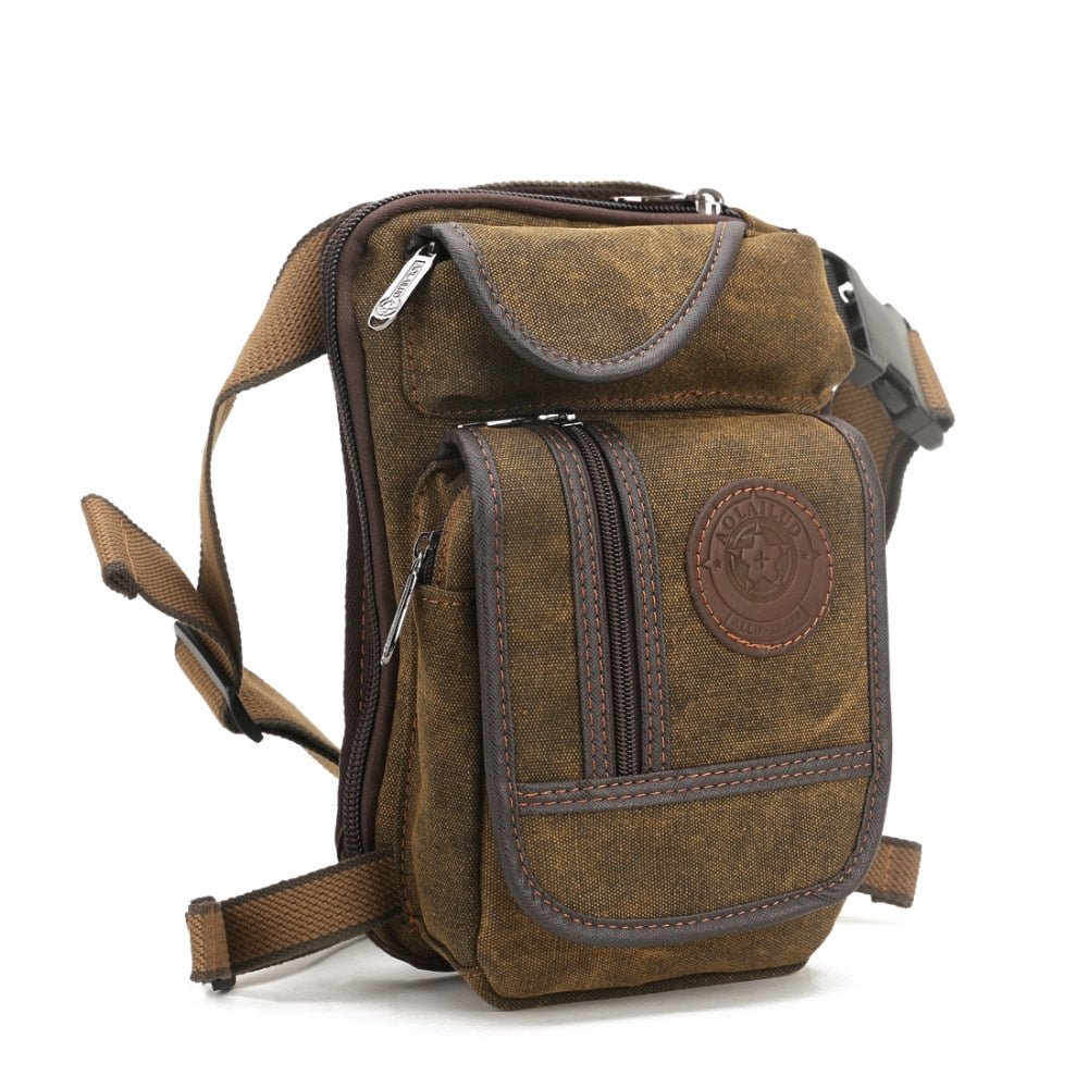 Canvas Waist Drop Leg Bag Hip Belt Bum Tactical Shoulder Bag - Lily Bloom