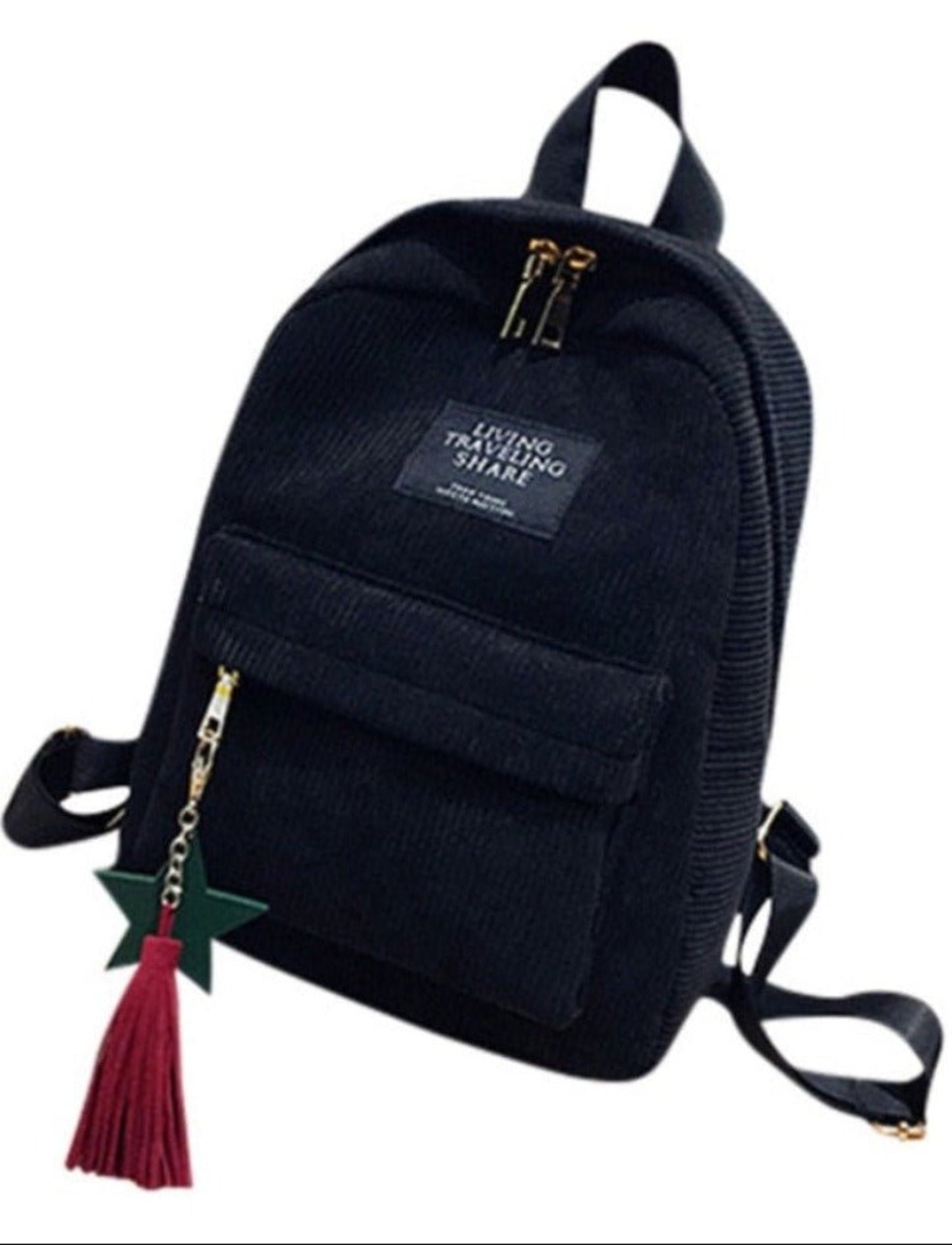 Fashion Corduroy Soft Fabric Backpack - Lily Bloom