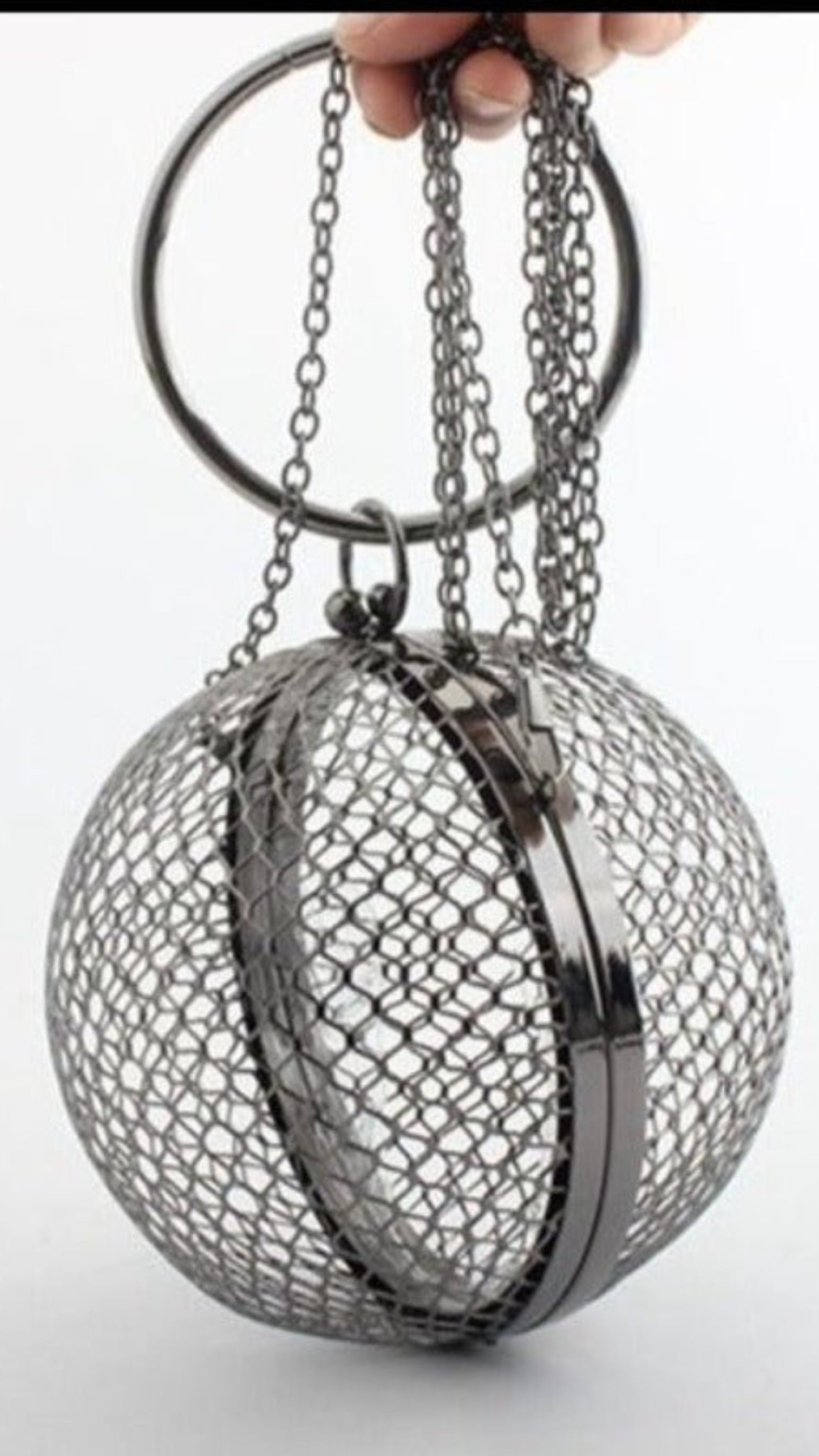 Hollow Round Metal Ball Shoulder Bag Clutch Luxury Crossbody Purse - Lily Bloom