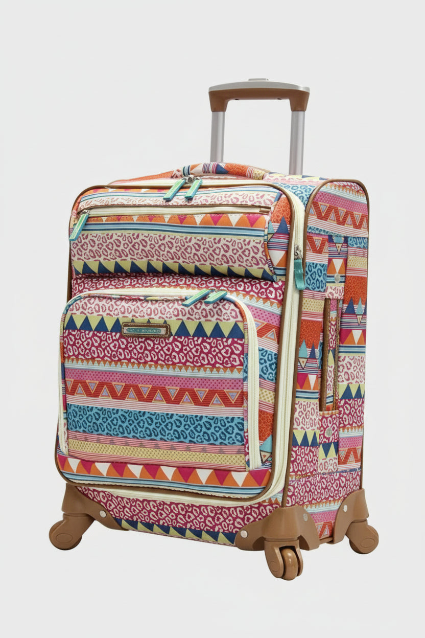 Lily Bloom Luggage Carry On Expandable Design Pattern Suitcase With Spinner Wheels 20in - Lily Bloom
