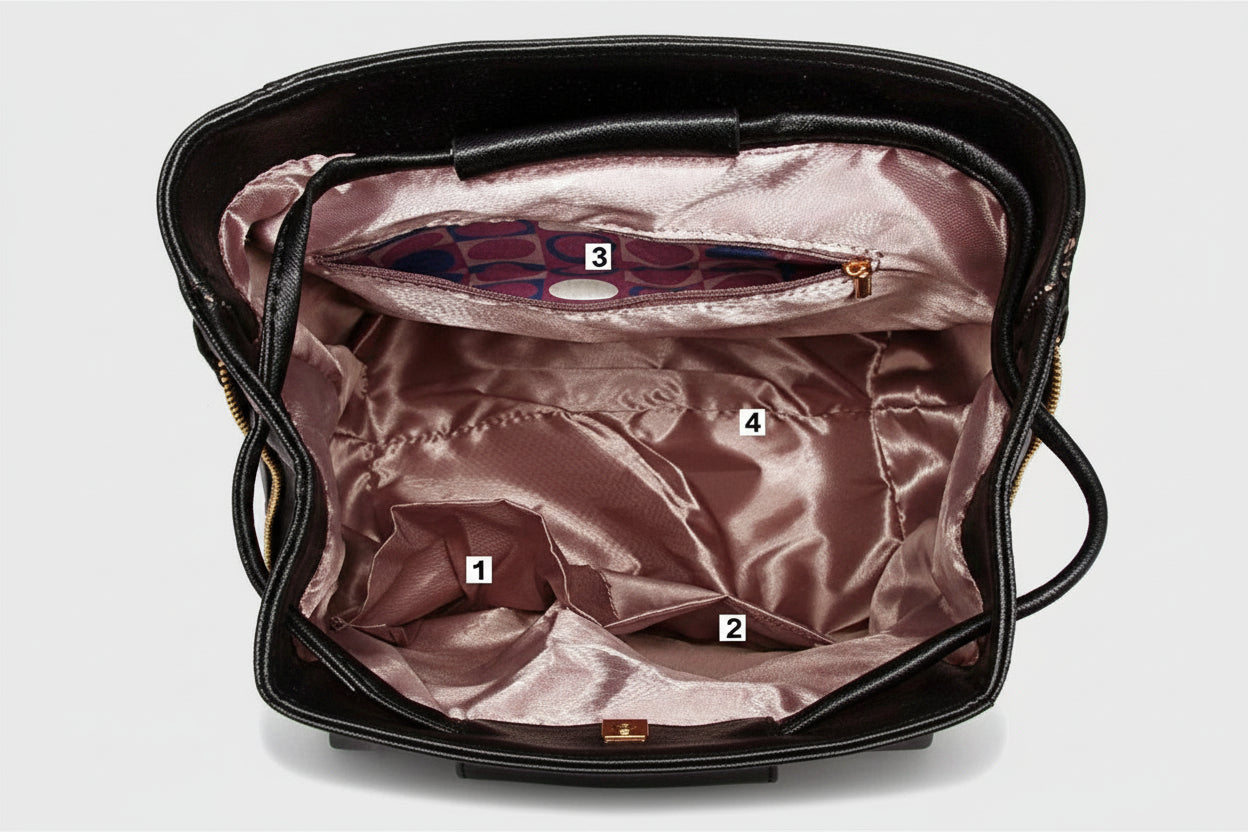 Small Backpack Purse Leather Shoulder Bag - Lily Bloom